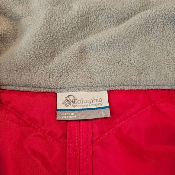 Columbia Vest Womans Size Large Pink Gray Quilted Lightweight - Picture 8 of 9